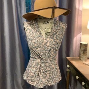 Donna Karan short sleeve blouse